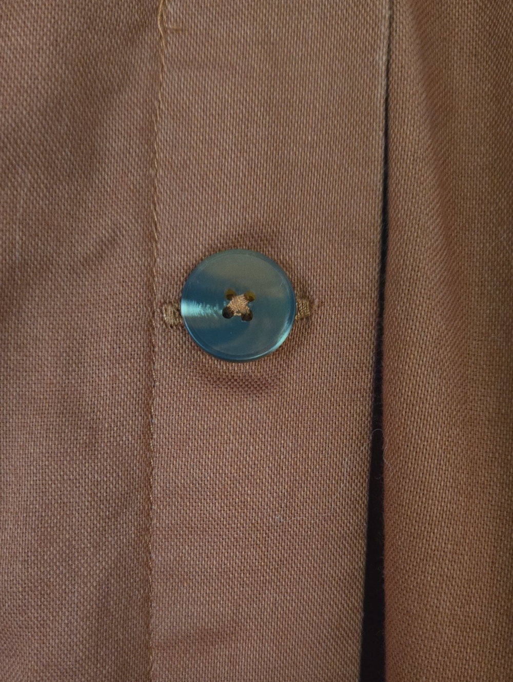 Madewell Patio Button-Front Lined Midi Skirt Rust Brown Size Large NWT - Picture 5 of 11
